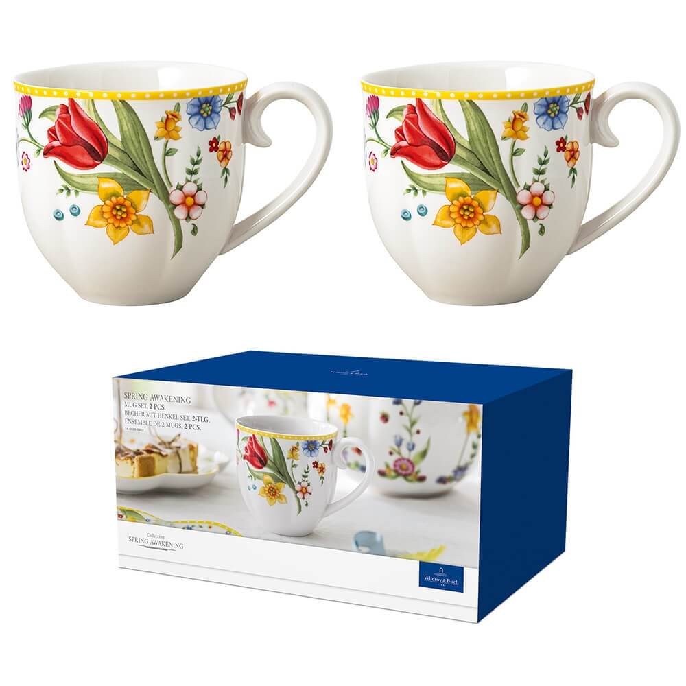 Villeroy & Boch 2er Set 400ml Kaffeebecher Spring Awakening. Hauptbild.