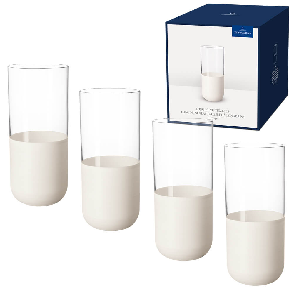 Villeroy & Boch Longdrinkglas Manufacture Rock blanc 4-teilig. Hauptbild.