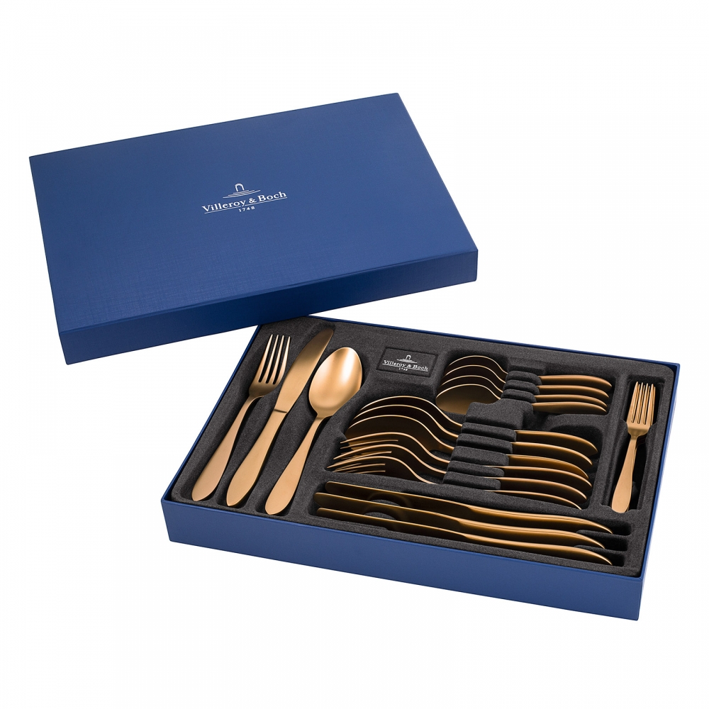 Villeroy & Boch 20-teiliges Tafelbesteck Set Manufacture Cutlery Edelstahl Farbe Bronze