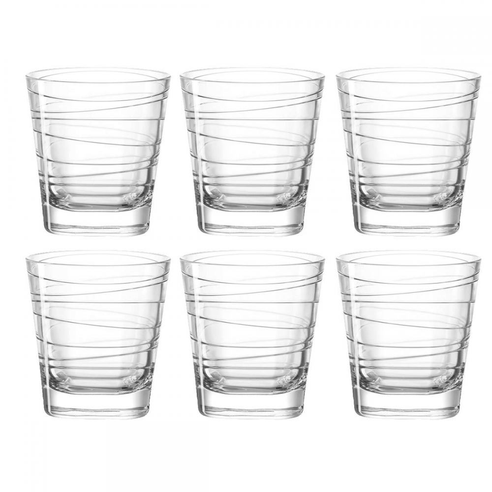 Leonardo 019449 Vario Struttura Wasserglas Saftglas Whiskey 6er Sortiment