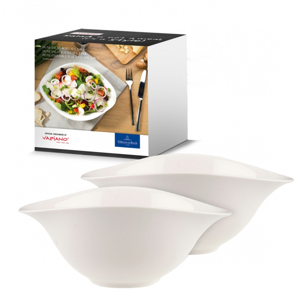 Villeroy & Boch 20x17x9cm Dune 2-teilig Vapiano Salatschale Set 