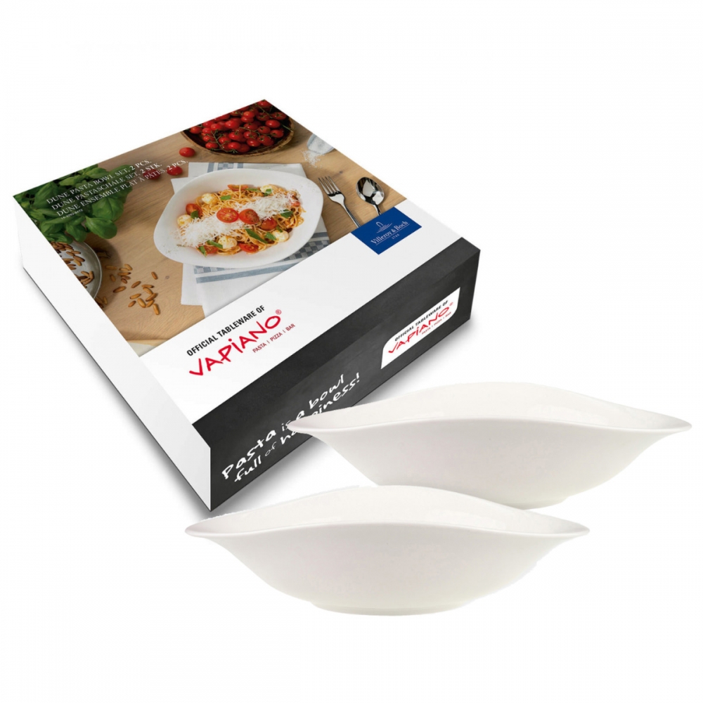 Villeroy & Boch 26x20x6cm Dune Pastaschale Set 2-teilig VAPIANO Porzellan 