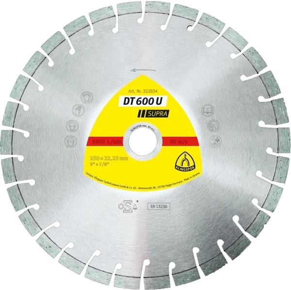 Klingspor DT 600 U Diamanttrennscheibe 125x2,4x22,23mm Beton, Altbeton