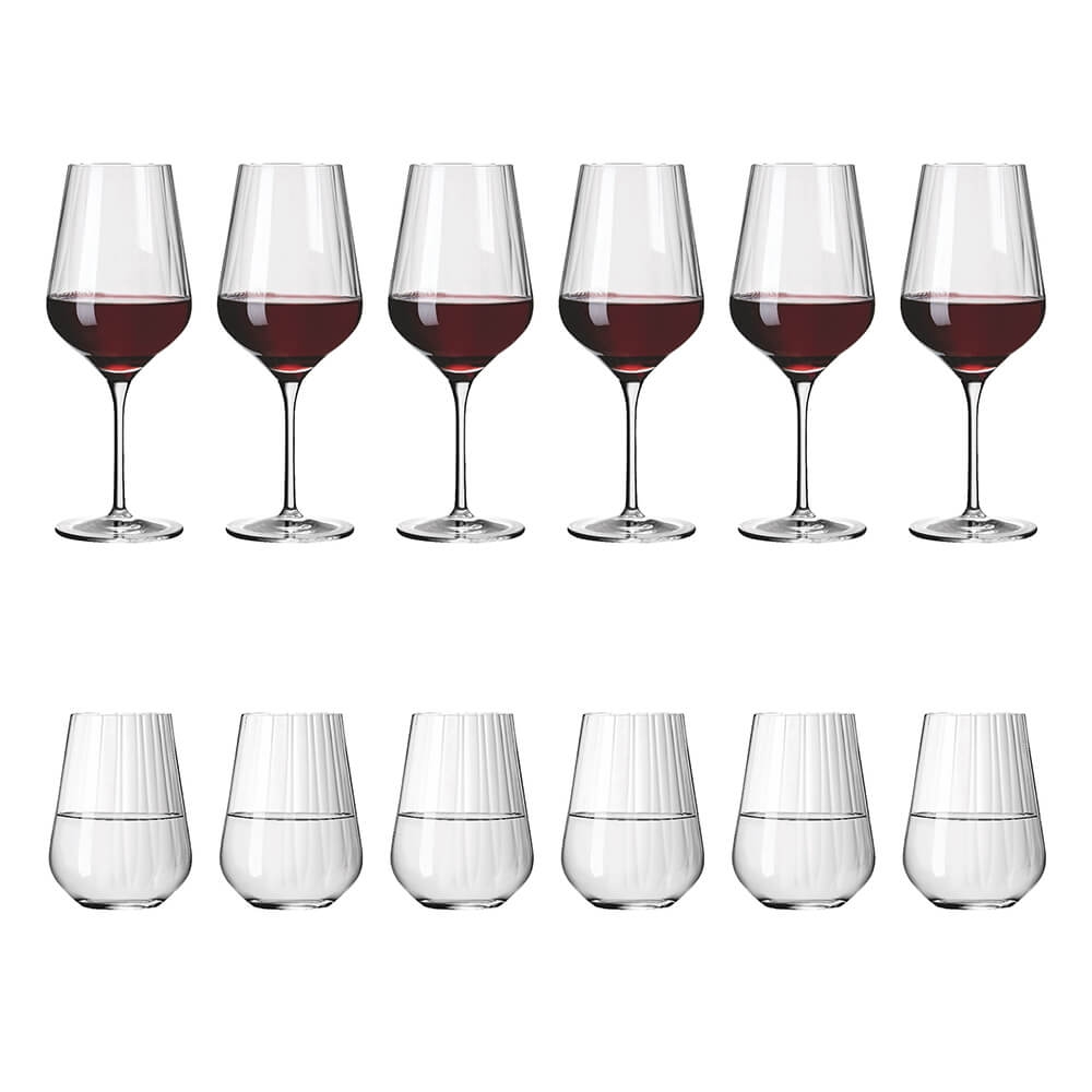 Ritzenhoff Rotwein-Wasserglas 12er Set Sternschliff. Inhalt.