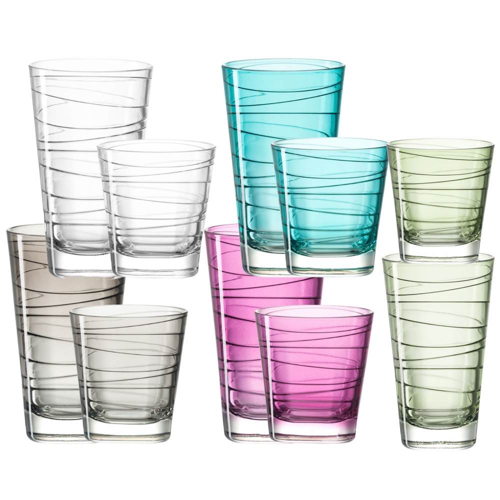 Leonardo Vario Becher 250 oder 280ml Struttura Wasserglas Saftglas in verschiedenen Farben