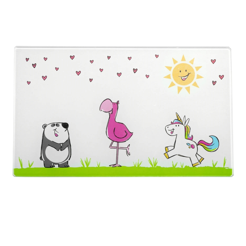 Leonardo 25x15cm Brettchen Glas Flamingo/Einhorn/Panda BAMBINI 039201 Hauptbild