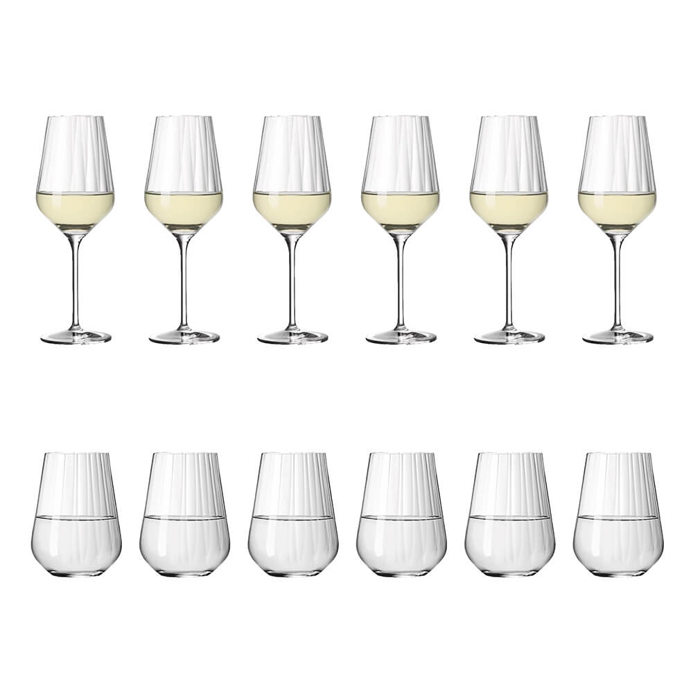 Ritzenhoff Weißwein-Wasserglas 12er Set Sternschliff. Inhalt.