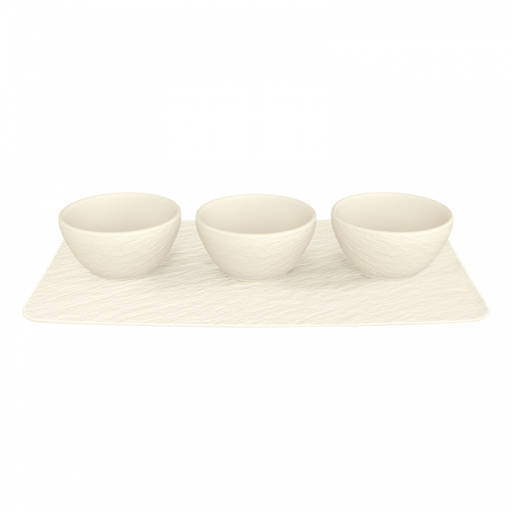 Villeroy & Boch 4-teiliges Set Dipschälchen Manufacture Rock blanc