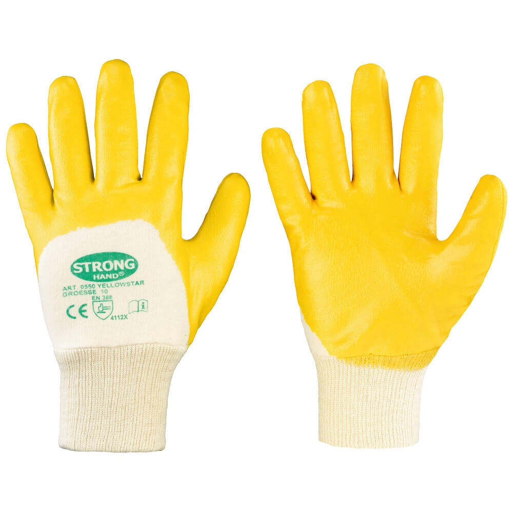 Strong Hand 12er Set Gr. 10 Yellowstar Handschuhe 0550