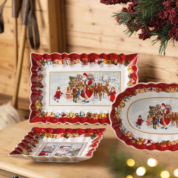 Villeroy und Boch 29x19x5,5cm Schale oval groß Toy's Fantasy Santa und Kinder Beispiel