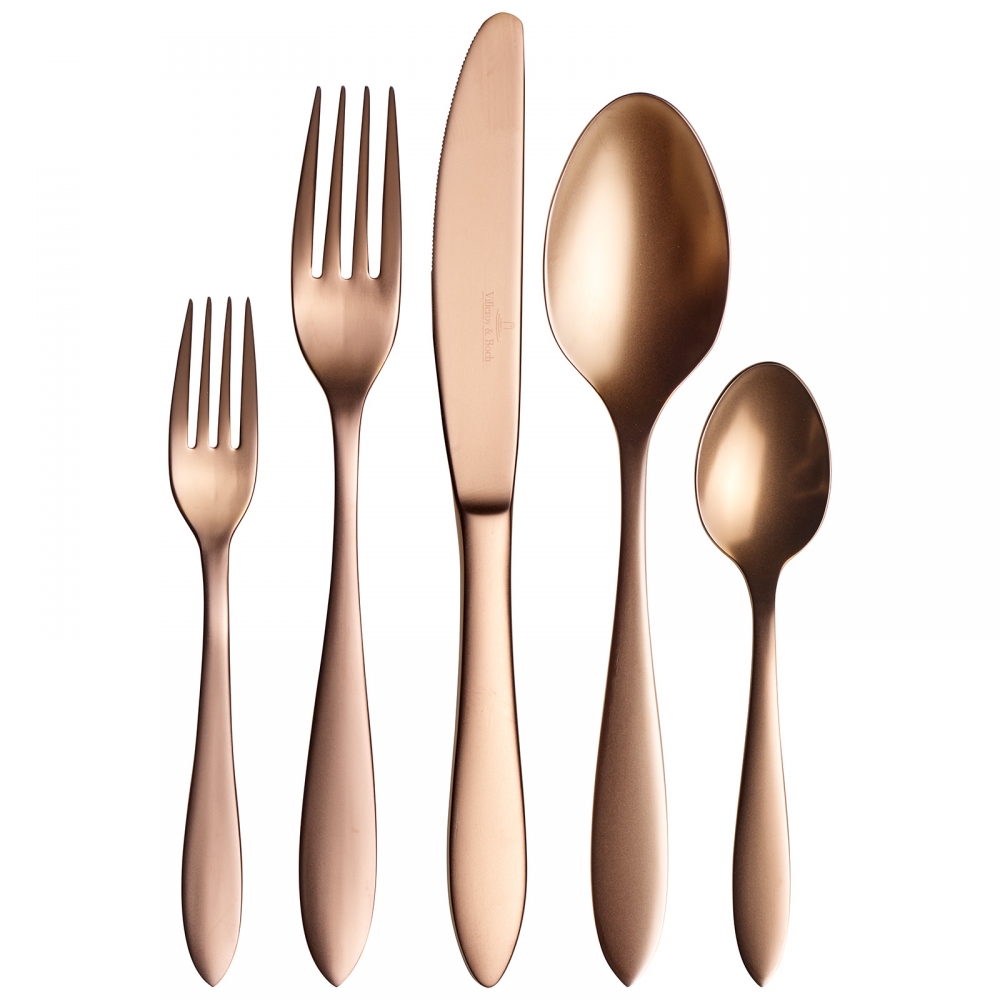 Villeroy & Boch 20-teiliges Tafelbesteck Set Manufacture Cutlery Edelstahl Farbe Bronze