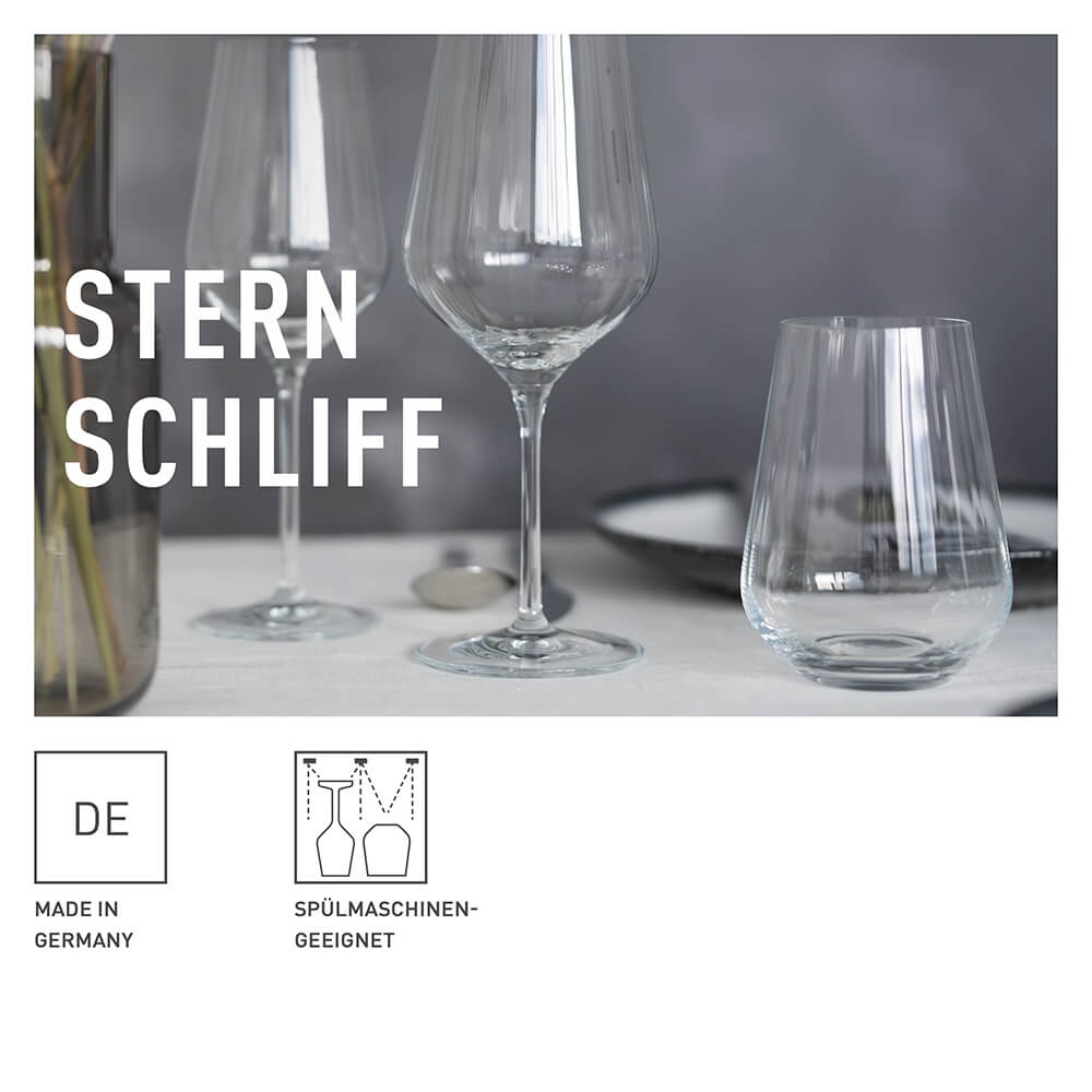 Ritzenhoff Rotwein-Wasserglas 12er Set Sternschliff. Detailbild.