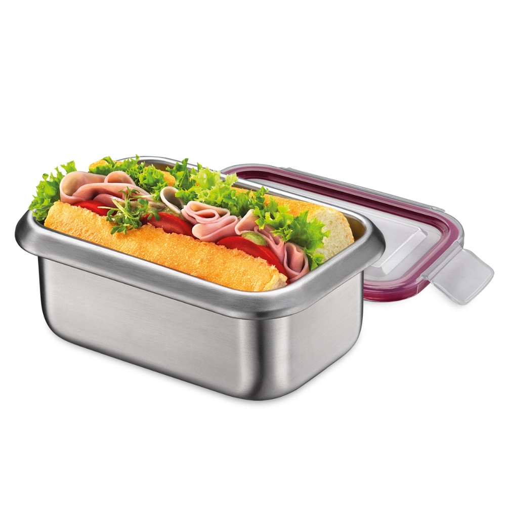 Küchenprofi Lunchbox 500ml Edelstahl mit Kunststoffdeckel auslaufsicher