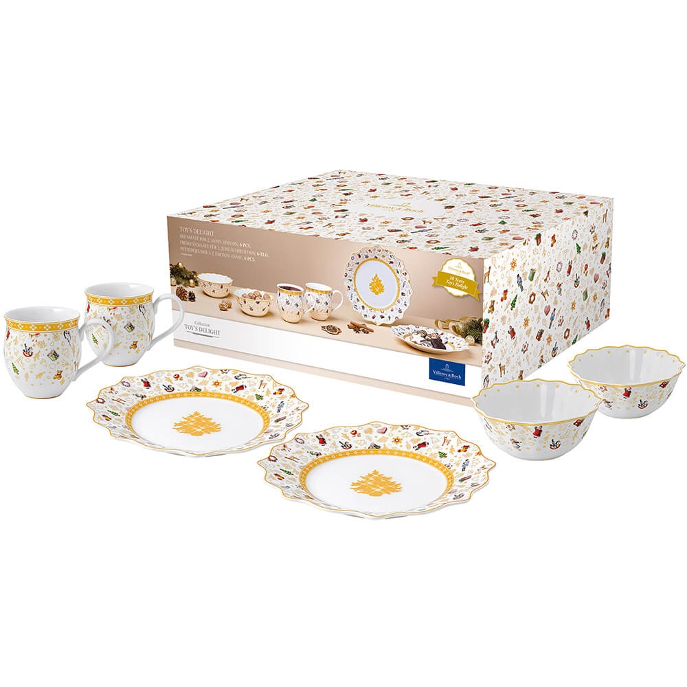 Villeroy & Boch 6-teiliges Früstücksset für 2 Personen Toys Delight Porzellan 