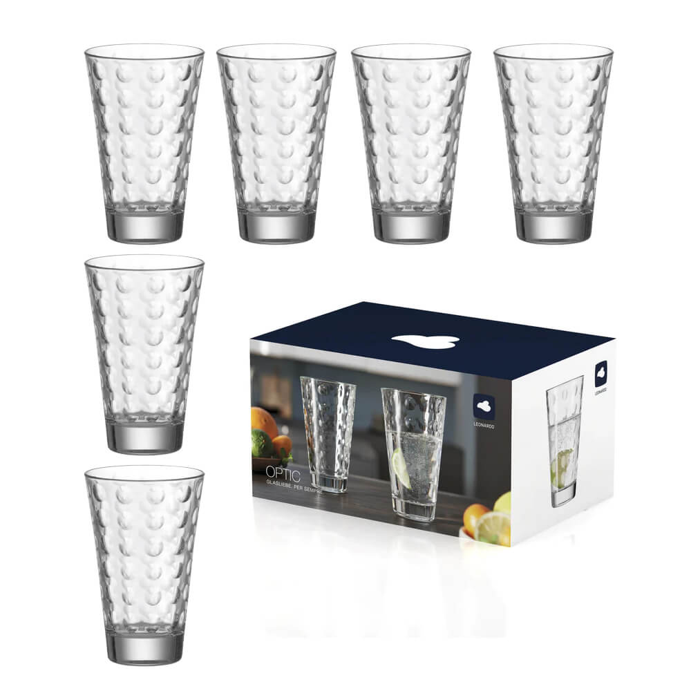 Leonardo Wasserglas 6er Set Ciao Optic groß. Hauptbild.