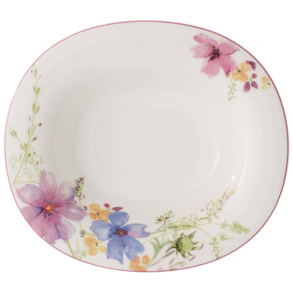 Villeroy & Boch Mariefleur Basic Suppenteller oval Porzellan 24x21cm Teller