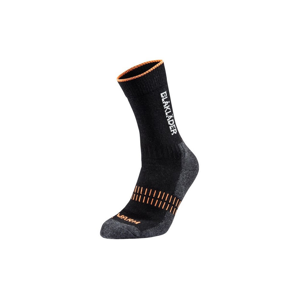 Blakläder Socken WARM Arbeitssocken schwarz neon orange 