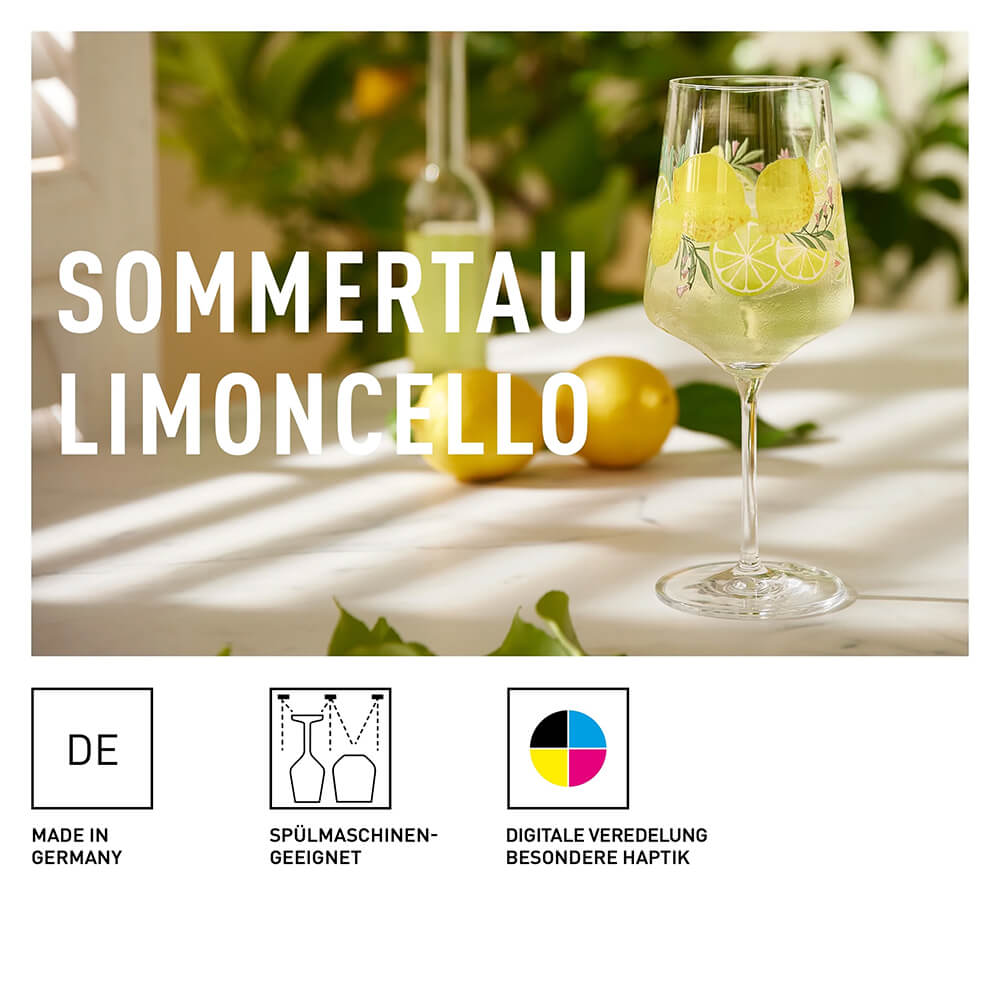 Ritzenhoff Aperitifgläser Sommertau Limoncello 2er-Set F24. Detailbild.