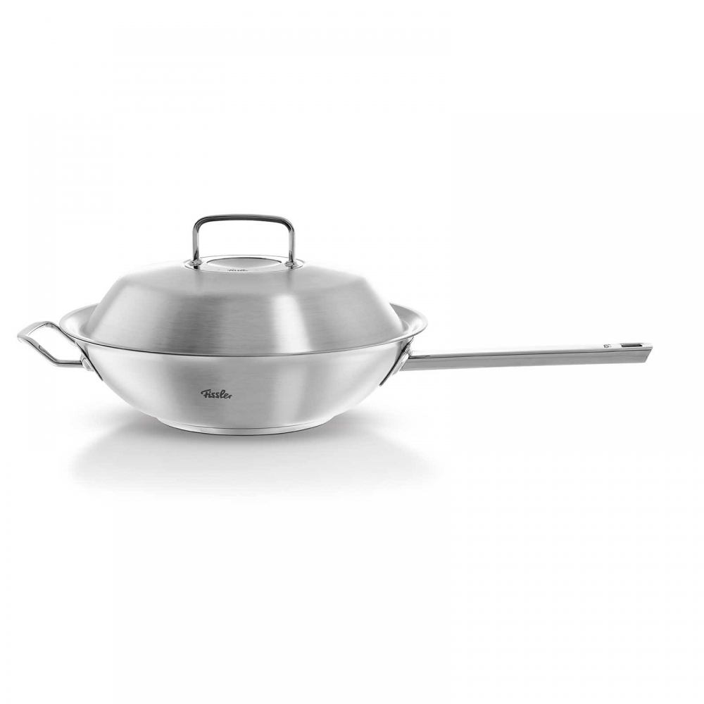 Fissler 30cm Wok original-profi collection 2 Edelstahl mit Metalldeckel. Hauptbild.