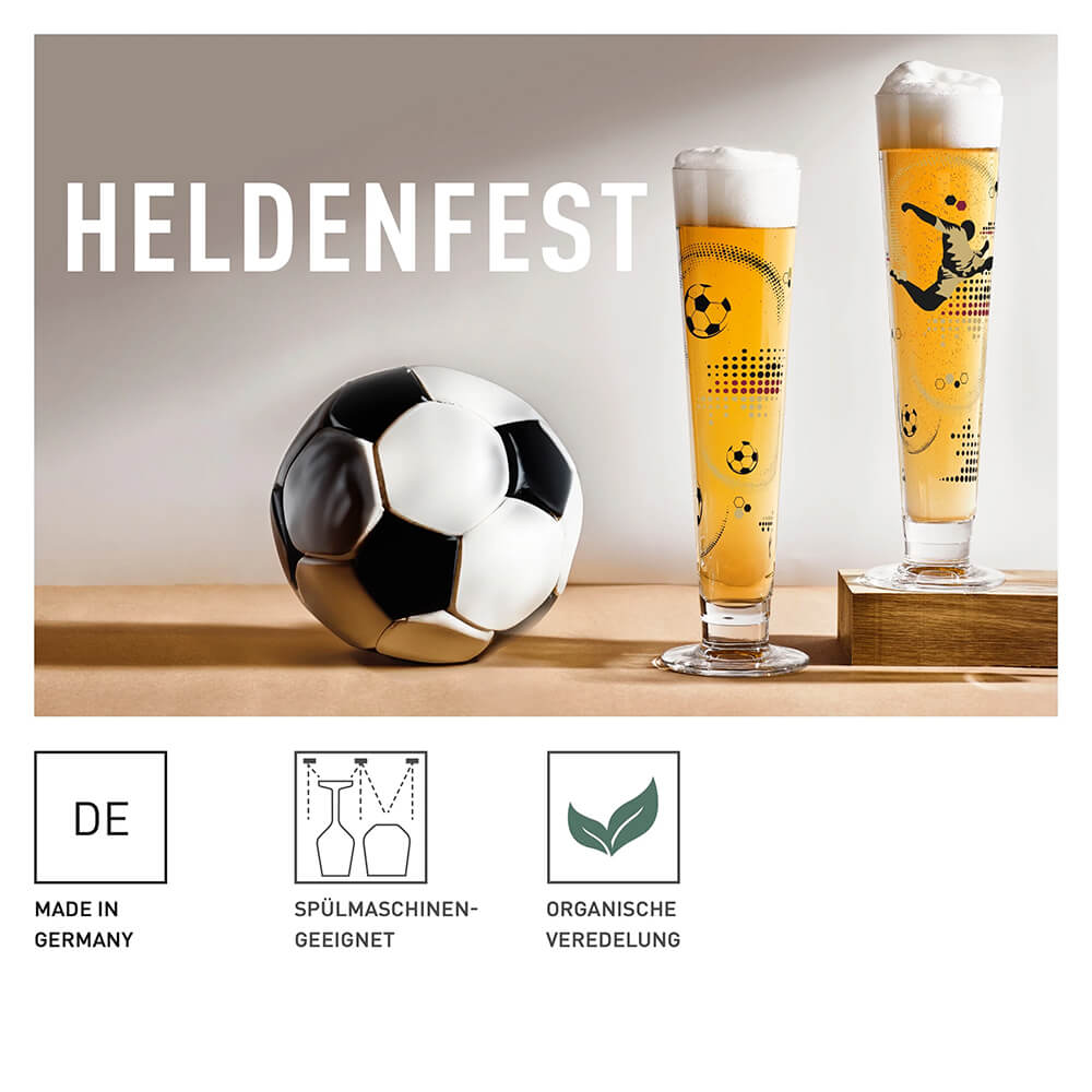 Ritzenhoff Bierglas Set Heldenfest Christine Kordes F24. Detailbild.